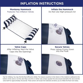 Aqua Original 4-in-1 Monterey Hammock Pool Float & Water Hammock - Multi-Purpose, Inflatable Pool Floats for Adults - Patented Thick, Non-Stick PVC Material - Navy Aqua Original 4-in-1 Monterey Hammock Pool Float & Water Hammock - Multi-Purpose, Inflatable Pool Floats for Adults - Patented Thick, Non-Stick PVC Material - Navy