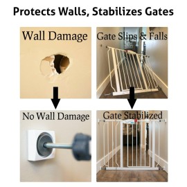 Wall Nanny Mini - Smallest Baby Gate Wall Protector (Made in USA) Protect Walls & Doorways from Pet Gates & Dog Gate Spindles - Child Pressure Mounted Baby Gate for Stairs Wall Cup (White) 4 Pack Wall Nanny Mini - Smallest Baby Gate Wall Protector (Made in USA) Protect Walls & Doorways from Pet Gates & Dog Gate Spindles - Child Pressure Mounted Baby Gate for Stairs Wall Cup (White) 4 Pack