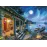 Buffalo Games - Darrell Bush - Moonlight Lodge - 1000 Piece Jigsaw Puzzle , Blue