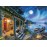 Buffalo Games - Darrell Bush - Moonlight Lodge - 1000 Piece Jigsaw Puzzle , Blue