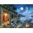 Buffalo Games - Darrell Bush - Moonlight Lodge - 1000 Piece Jigsaw Puzzle , Blue