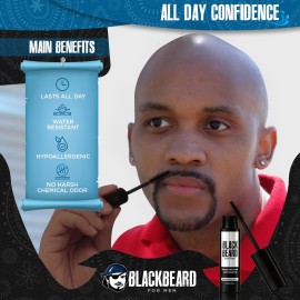 Blackbeard Formula X - Instant, Hypoallergenic, Temporary Tint for 1-Day Beard, Mustache, Eyebrow and Sideburn Color - Brown/Black, 1 Pack Blackbeard Formula X - Instant, Hypoallergenic, Temporary Tint for 1-Day Beard, Mustache, Eyebrow and Sideburn Color - Brown/Black, 1 Pack