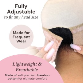 MILANO COLLECTION Ultimate Comfort GripCap, All-In-One Under Wig Cap for Women, Comfort Anti Slip Wig Band With Adjustable Closure, Nude, 1 Pack