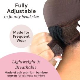 MILANO COLLECTION Ultimate GripCap, All-In-One Under Wig Cap for Women, Comfortable Wig Cap with Grip Band That Is Anti-Slip & Features Adjustable Closure, One Size Fits All, Chocolate Brown, 1 Pack MILANO COLLECTION Ultimate GripCap, All-In-One Under Wig Cap for Women, Comfortable Wig Cap with Grip Band That Is Anti-Slip & Features Adjustable Closure, One Size Fits All, Chocolate Brown, 1 Pack