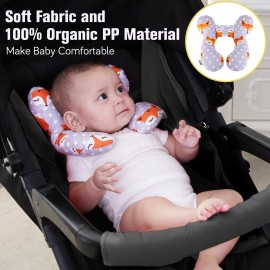 KAKIBLIN Baby Travel Pillow,Baby Neck Pillows for Car Seat,Upgraded Baby Head Pillow,Toddler Head and Neck Baby Support Pillow for Car Seat, Pushchair,Travel (Gray Fox) KAKIBLIN Baby Travel Pillow,Baby Neck Pillows for Car Seat,Upgraded Baby Head Pillow,Toddler Head and Neck Baby Support Pillow for Car Seat, Pushchair,Travel (Gray Fox)