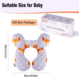 KAKIBLIN Baby Travel Pillow,Baby Neck Pillows for Car Seat,Upgraded Baby Head Pillow,Toddler Head and Neck Baby Support Pillow for Car Seat, Pushchair,Travel (Gray Fox) KAKIBLIN Baby Travel Pillow,Baby Neck Pillows for Car Seat,Upgraded Baby Head Pillow,Toddler Head and Neck Baby Support Pillow for Car Seat, Pushchair,Travel (Gray Fox)