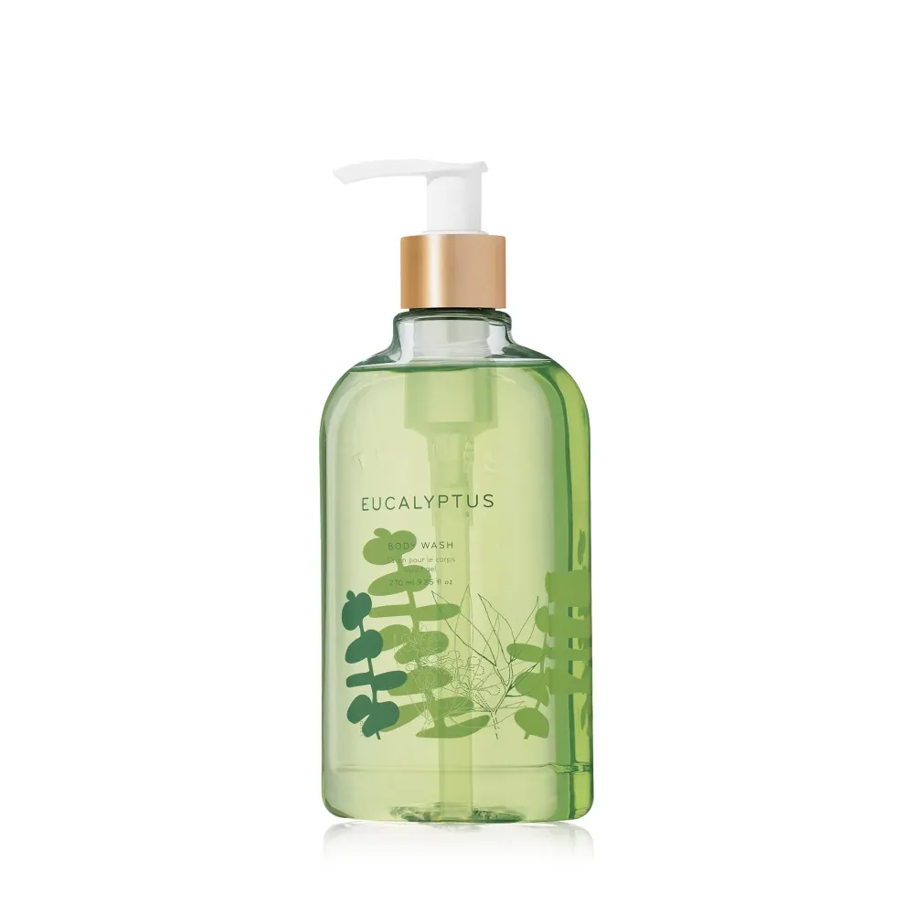 Thymes Moisturizing Body Wash with Pump - Body Soap - Bath Products - Skin Care - Liquid Soap with Notes of Eucalyptus Oil, Petitgrain, Bergamot, Lemongrass, & Fir (Eucalyptus, 9.25 fl oz) Thymes Moisturizing Body Wash with Pump - Body Soap - Bath Products - Skin Care - Liquid Soap with Notes of Eucalyptus Oil, Petitgrain, Bergamot, Lemongrass, & Fir (Eucalyptus, 9.25 fl oz)