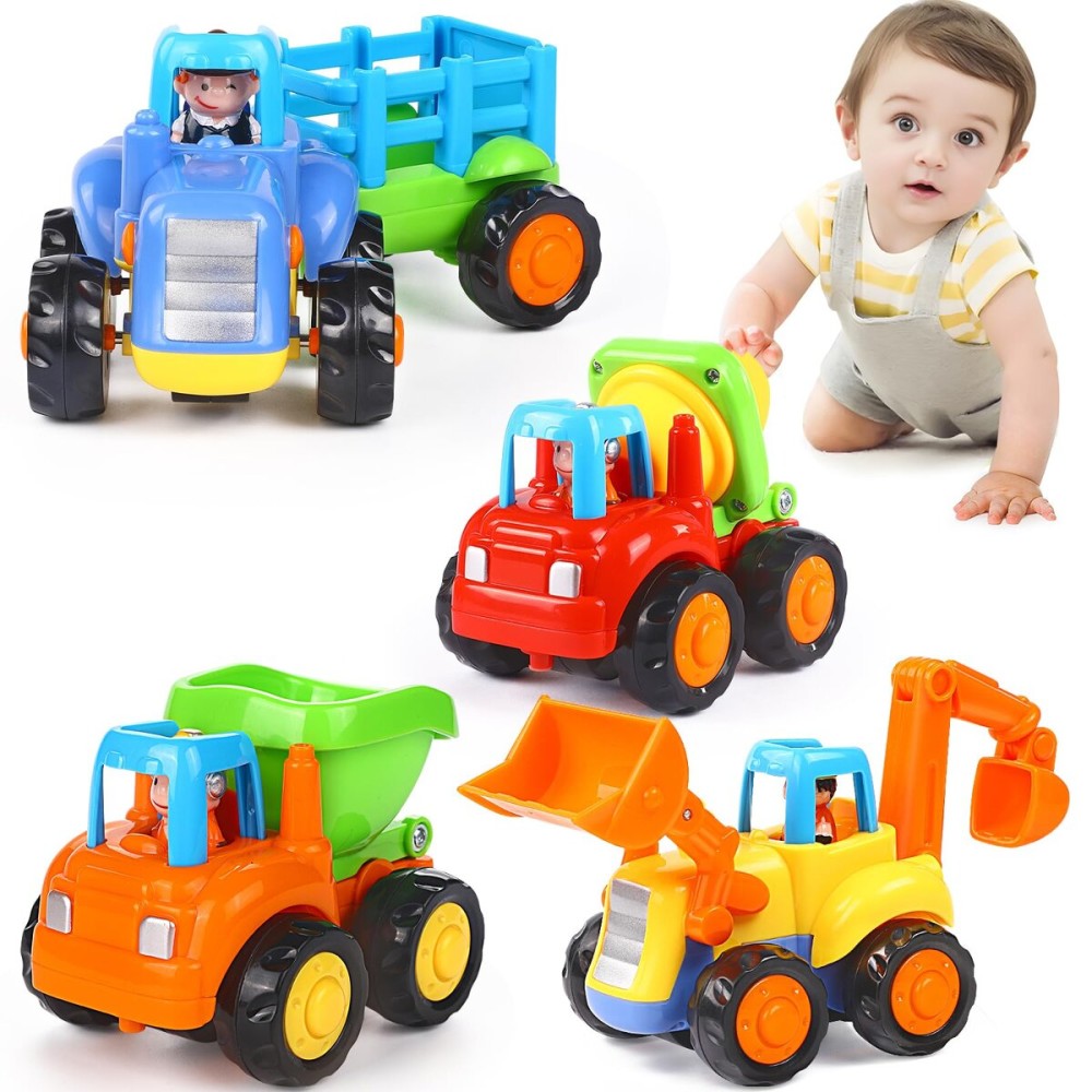 ORWINE Inertia Toy Early Educational Toddler Baby Toy Friction Powered Cars Push and Go Cars Tractor Bulldozer Dumper Cement Mixer Engineering Vehicles Toys for Children Boys Girls Kids Gift 4PCS ORWINE Inertia Toy Early Educational Toddler Baby Toy Friction Powered Cars Push and Go Cars Tractor Bulldozer Dumper Cement Mixer Engineering Vehicles Toys for Children Boys Girls Kids Gift 4PCS