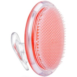 Dylonic Exfoliating Brush for Ingrown Hair and Razor Bump Prevention - Gentle Pre-Shave Exfoliator for Silky Smooth Skin on Face, Legs, Bikini Line - Ideal Orange, 4x3-Inch
