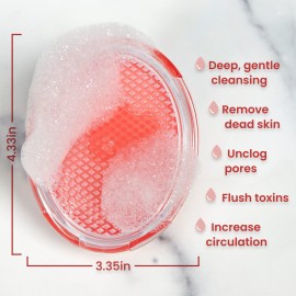 Dylonic Exfoliating Brush for Ingrown Hair and Razor Bump Prevention - Gentle Pre-Shave Exfoliator for Silky Smooth Skin on Face, Legs, Bikini Line - Ideal Orange, 4x3-Inch Dylonic Exfoliating Brush for Ingrown Hair and Razor Bump Prevention - Gentle Pre-Shave Exfoliator for Silky Smooth Skin on Face, Legs, Bikini Line - Ideal Orange, 4x3-Inch
