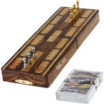 Indian Glance Cribbage Board Game With Storage Unique Metal Pegs And Playing Cards Game Gift Set Box