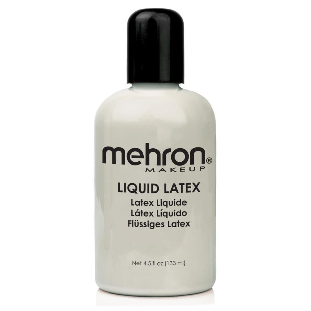 Mehron Makeup Liquid Latex | SFX Makeup | Halloween | Latex Glue for Skin | Prosthetic Glue 4.5 fl oz (133 ml) (Zombie Flesh)