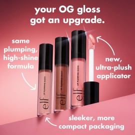 e.l.f. Lip Plumping Gloss, Hydrating, Nourishing, Invigorating, High-Shine, Plumps, Volumizes, Cools, Soothes, Sparkling Ros, Shimmer, 0.09 Oz e.l.f. Lip Plumping Gloss, Hydrating, Nourishing, Invigorating, High-Shine, Plumps, Volumizes, Cools, Soothes, Sparkling Ros, Shimmer, 0.09 Oz