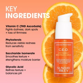 Sunday Riley C.E.O. 15% Vitamin C Brightening Serum, Orange, 1.0 Fl oz(pack of 1) Sunday Riley C.E.O. 15% Vitamin C Brightening Serum, Orange, 1.0 Fl oz(pack of 1)