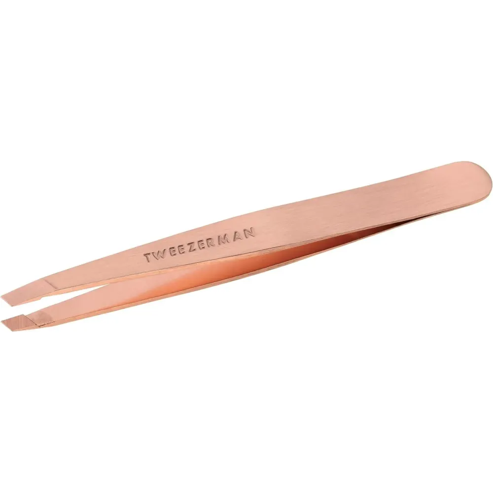 Tweezerman Stainless Steel Slant Tweezer - Eyebrow Tweezers for Women and Men (Rose Gold) Tweezerman Stainless Steel Slant Tweezer - Eyebrow Tweezers for Women and Men (Rose Gold)