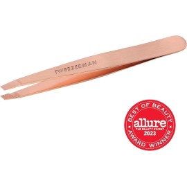 Tweezerman Stainless Steel Slant Tweezer - Eyebrow Tweezers for Women and Men (Rose Gold) Tweezerman Stainless Steel Slant Tweezer - Eyebrow Tweezers for Women and Men (Rose Gold)