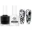 Born Pretty Nail Art Stamping Polish White Black Manicure Image Stamp Polish Set Print Polish Varnish 2 Bottles