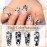 Born Pretty Nail Art Stamping Polish White Black Manicure Image Stamp Polish Set Print Polish Varnish 2 Bottles