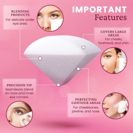 StansOut Makeup Blending Sponge, Memory Foam Blender for Liquid, Cream & Powder Foundations, No Water Needed, Airbrush Finish, Flawless Application