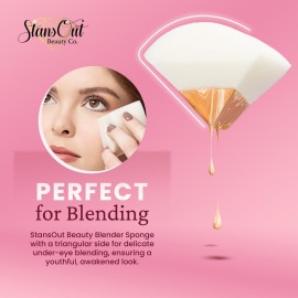 StansOut Makeup Blending Sponge, Memory Foam Blender for Liquid, Cream & Powder Foundations, No Water Needed, Airbrush Finish, Flawless Application