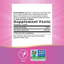 Nature\'s Way Vitex Fruit, Traditional Menstrual Cycle Support*, Traditional Women\'s Health Support*, Chasteberry, Vegan, 320 Capsules (Packaging May Vary) Nature\'s Way Vitex Fruit, Traditional Menstrual Cycle Support*, Traditional Women\'s Health Support*, Chasteberry, Vegan, 320 Capsules (Packaging May Vary)