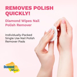 Diamond Wipes Nail Polish Remover Wipes with Aloe Vera, Acetone Nail Polish Remover Pads, 50 Individually Wrapped Nail Polish Wipes Diamond Wipes Nail Polish Remover Wipes with Aloe Vera, Acetone Nail Polish Remover Pads, 50 Individually Wrapped Nail Polish Wipes