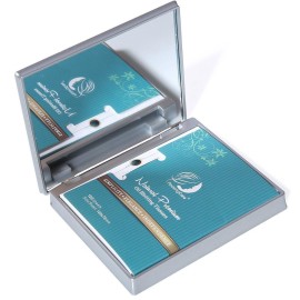 Makeup Mirror with Facial Oil Blotting Paper Sheets - Bamboo Charcoal 100 Counts, Silver Compact Folding Cosmetic Travel Mirror Makeup Mirror with Facial Oil Blotting Paper Sheets - Bamboo Charcoal 100 Counts, Silver Compact Folding Cosmetic Travel Mirror