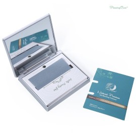 Makeup Mirror with Facial Oil Blotting Paper Sheets - Bamboo Charcoal 100 Counts, Silver Compact Folding Cosmetic Travel Mirror Makeup Mirror with Facial Oil Blotting Paper Sheets - Bamboo Charcoal 100 Counts, Silver Compact Folding Cosmetic Travel Mirror