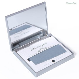 Makeup Mirror with Facial Oil Blotting Paper Sheets - Bamboo Charcoal 100 Counts, Silver Compact Folding Cosmetic Travel Mirror Makeup Mirror with Facial Oil Blotting Paper Sheets - Bamboo Charcoal 100 Counts, Silver Compact Folding Cosmetic Travel Mirror