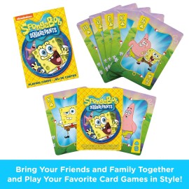 AQUARIUS SpongeBob Playing Cards - SpongeBob SquarePants Themed Deck of Cards for Your Favorite Card Games - Officially Licensed SpongeBob Merchandise & Collectibles