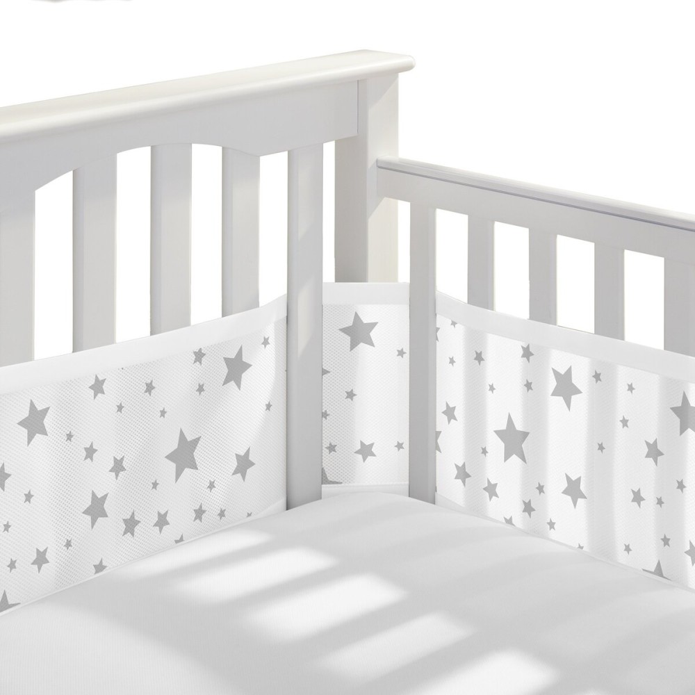 BreathableBaby Breathable Mesh Liner for Full-Size Cribs, Classic 3mm Mesh, Starlight (Size 4FS Covers 3 or 4 Sides) BreathableBaby Breathable Mesh Liner for Full-Size Cribs, Classic 3mm Mesh, Starlight (Size 4FS Covers 3 or 4 Sides)