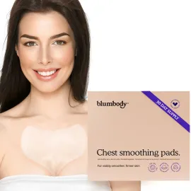 BLUMBODY Chest Wrinkle Pads - Anti-Wrinkle Silicone Patches Skin Firming & Smoothing - Reusable Overnight Chest Pads - Anti-Aging Crepe Erase Pads - Neck & Dcollet (1-Month Supply)