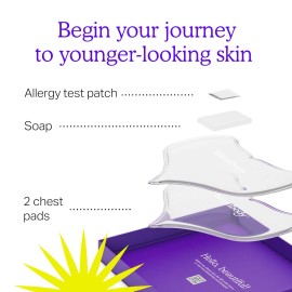 BLUMBODY Chest Wrinkle Pads - Anti-Wrinkle Silicone Patches Skin Firming & Smoothing - Reusable Overnight Chest Pads - Anti-Aging Crepe Erase Pads - Neck & Dcollet (1-Month Supply)