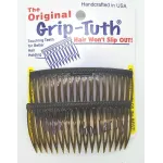 Good Hair Days Grip-Tuth Combs - Set Of 2 Hair Side Combs - For All Types Of Hair - Decorative & Styling Women Accessories (Shell, 3   Wide)