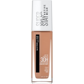 Maybelline Super Stay Full Coverage Liquid Foundation Active Wear Makeup, Up to 30Hr Wear, Transfer, Sweat & Water Resistant, Matte Finish, Golden, 1 Count
