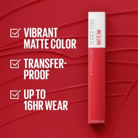 Maybelline Super Stay Matte Ink Liquid Lipstick Makeup, Long Lasting High Impact Color, Up to 16H Wear, Seductress, Light Rosey Nude, 1 Count Maybelline Super Stay Matte Ink Liquid Lipstick Makeup, Long Lasting High Impact Color, Up to 16H Wear, Seductress, Light Rosey Nude, 1 Count