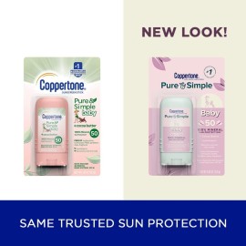 Coppertone Pure and Simple Baby Sunscreen Stick SPF 50, Zinc Oxide Mineral Sunscreen for Baby, Body and Face, 0.49 Oz Stick Coppertone Pure and Simple Baby Sunscreen Stick SPF 50, Zinc Oxide Mineral Sunscreen for Baby, Body and Face, 0.49 Oz Stick