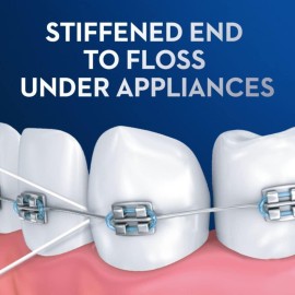 Oral-B Dental Floss for Braces, Super Floss Pre-Cut Strands, Mint, 50 Count, Pack of 2 Oral-B Dental Floss for Braces, Super Floss Pre-Cut Strands, Mint, 50 Count, Pack of 2