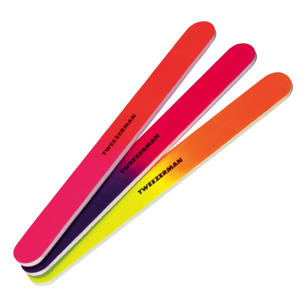 Tweezerman Piece Neon Hot Nail Files, Assorted 3 Count Tweezerman Piece Neon Hot Nail Files, Assorted 3 Count