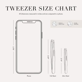 Tweezerman Mini Slant and Point Tip Tweezer - Tweezers Set for Eyebrows, Facial Hair, Ingrown Hairs Tweezerman Mini Slant and Point Tip Tweezer - Tweezers Set for Eyebrows, Facial Hair, Ingrown Hairs
