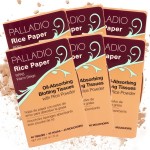 Palladio Face Blotting Tissue Sheets Made from Natural Rice Powder for Oily Skin, Oil Absorbing Paper, 2 Sided, Instant Results, Warm Beige, 40 Count