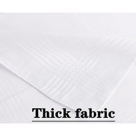 Men\'s Handkerchiefs 100% Soft Cotton White Hankie Hankerchieves