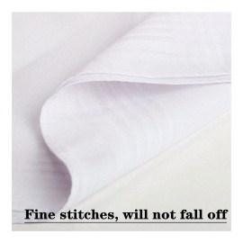 Men\'s Handkerchiefs 100% Soft Cotton White Hankie Hankerchieves