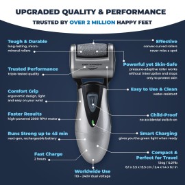 Electric Callus Remover: Rechargeable Electronic Foot File CR900 by Own Harmony(Tested Most Powerful) Best Pedicure Tools w 3 Rollers Professional Pedi Feet Care Sander for Cracked Heels and Hard Skin Electric Callus Remover: Rechargeable Electronic Foot File CR900 by Own Harmony(Tested Most Powerful) Best Pedicure Tools w 3 Rollers Professional Pedi Feet Care Sander for Cracked Heels and Hard Skin
