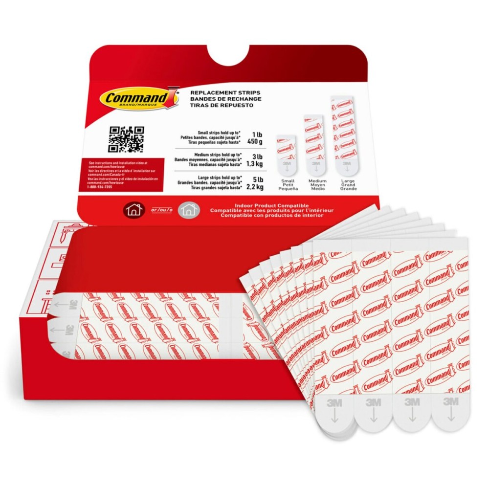 Command Damage Free Hanging Strips for Large Wall Hooks, Removable Adhesive, No Tools, 20 White Strips Command Damage Free Hanging Strips for Large Wall Hooks, Removable Adhesive, No Tools, 20 White Strips