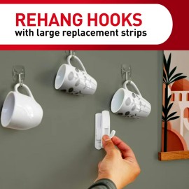 Command Damage Free Hanging Strips for Large Wall Hooks, Removable Adhesive, No Tools, 20 White Strips Command Damage Free Hanging Strips for Large Wall Hooks, Removable Adhesive, No Tools, 20 White Strips