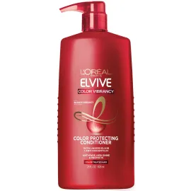 L\'Oreal Paris Elvive Color Vibrancy Protecting Conditioner, for Color Treated Hair, Conditioner with Linseed Elixir and Anti-Oxidants, for Anti-Fade, High Shine, and Color Protection, 28 Fl Oz