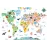 DECOWALL SG2-1615S Animal World Map Kids Wall Decals Wall Stickers Peel and Stick Removable Wall Stickers for Kids Nursery Bedroom Living Room (Large)