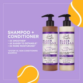 Carol\'s Daughter Black Vanilla Sulfate Free Shampoo and Conditioner Set for Curly, Wavy or Natural Hair, Moisturizing Hair Care for Dry, Damaged Split Ends, 1 Kit