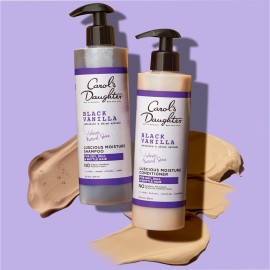 Carol\'s Daughter Black Vanilla Sulfate Free Shampoo and Conditioner Set for Curly, Wavy or Natural Hair, Moisturizing Hair Care for Dry, Damaged Split Ends, 1 Kit
